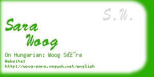 sara woog business card